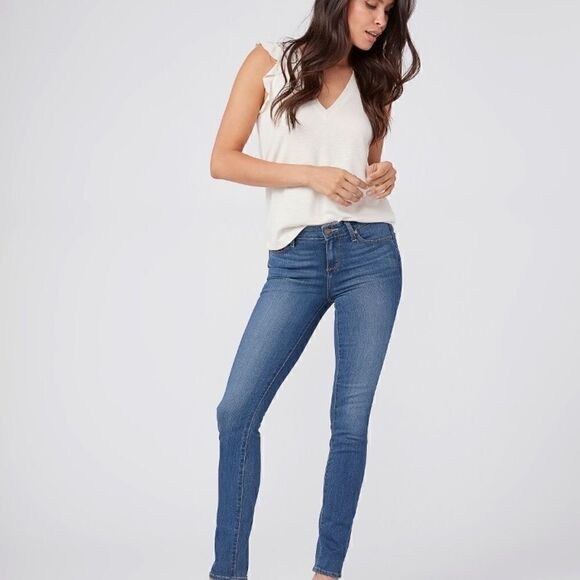 Paige Verdugo Ultra Skinny Jeans Medium Wash Size 24 - Picture 2 of 6